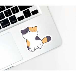 Cute Cat Sticker για Laptop & Τετράδια