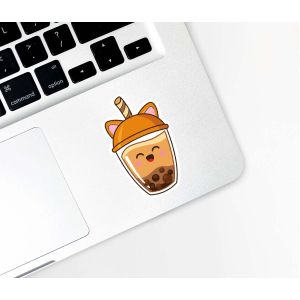 Αυτοκόλλητο Βινυλίου Kawaii Καφές 